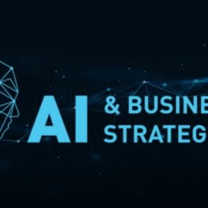 AI & Business Strategies tapahtuman logo yhdessä tapahtuman taustakuvan kanssa