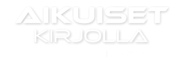 Aikuiset kirjolla tapahtuman logo