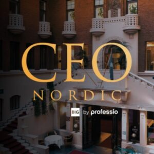 CEO Nordic tapahtuman tuotekuva yhdessä tapahtuman logon kanssa
