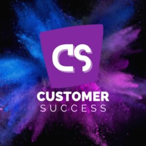 Customer Success tapahtuman logo yhdessä tapahtuman taustakuvan kanssa