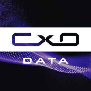 CxO Data tapahtuman logo yhdessä tapahtuman taustakuvan kanssa