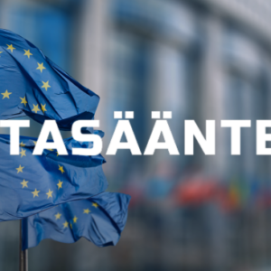 Datasääntely -tapahtuman logo yhdessä taustakuvan kanssa