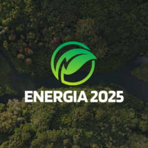 Energia 2025 tapahtuman logo yhdessä tapahtuman taustakuvan kanssa