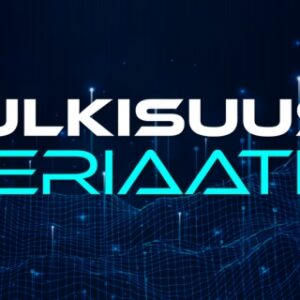 Julkisuusperiaate tapahtuman logo yhdessä tapahtuman taustakuvan kanssa