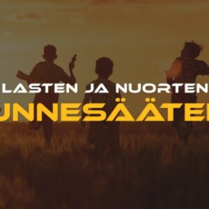 Lasten ja nuorten tunnesäätely tapahtuman logo yhdessä tapahtuman taustakuvan kanssa