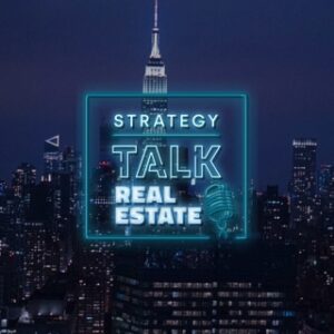 Strategy Talk Real Estate tapahtuman logo yhdessä tapahtuman taustakuvan kanssa